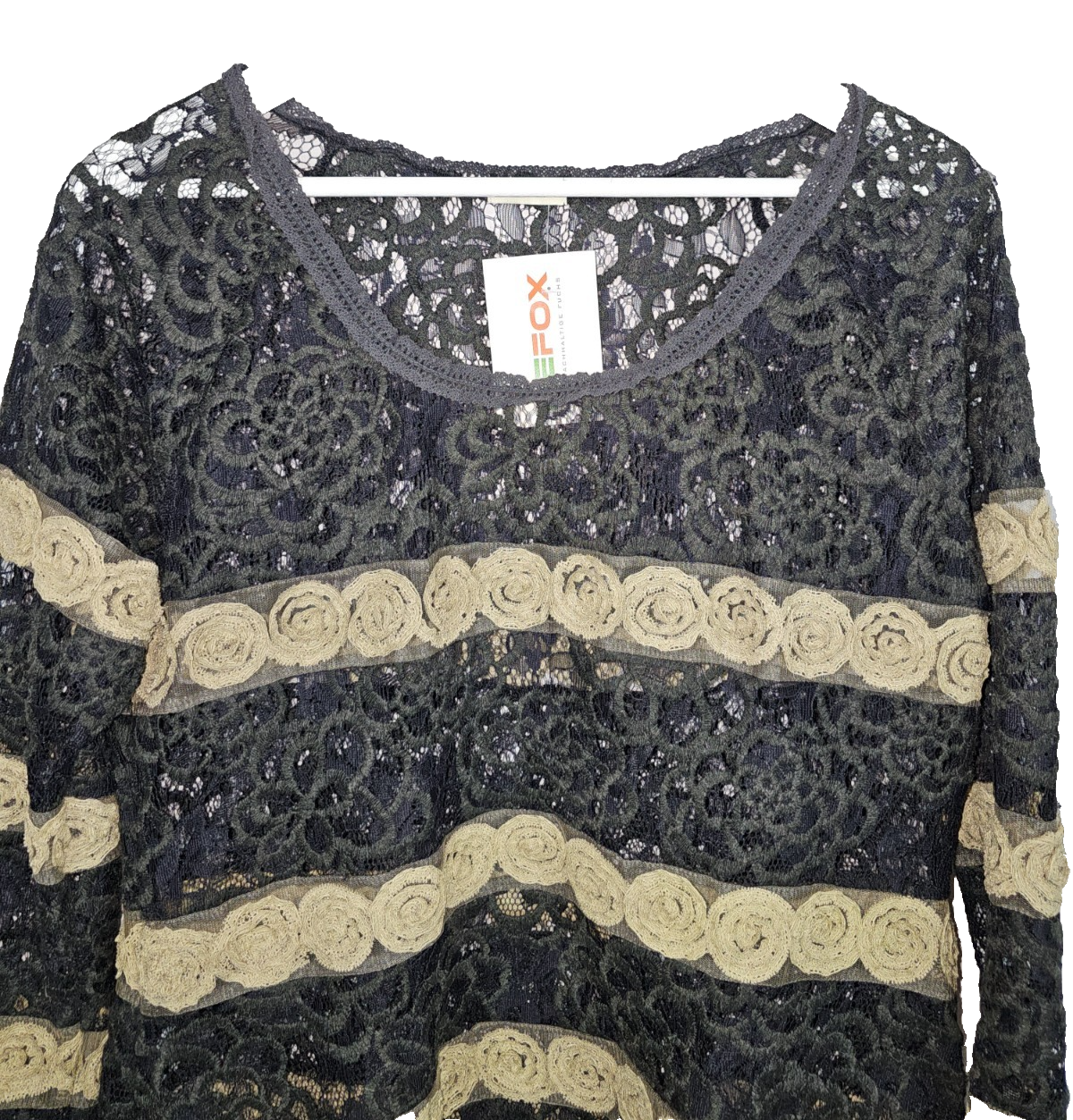 EK7811 Damen Bluse von Oontainer, schwarz, Gr.L1