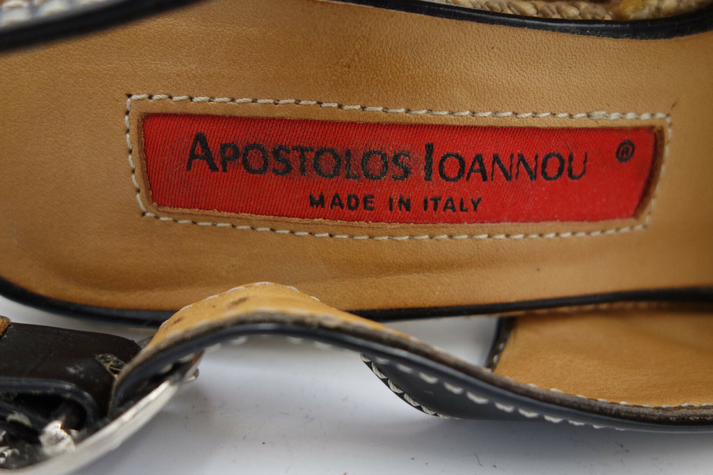 ES0344 Damen Sandalen von Apostolos Ioannou, schwarz, 362