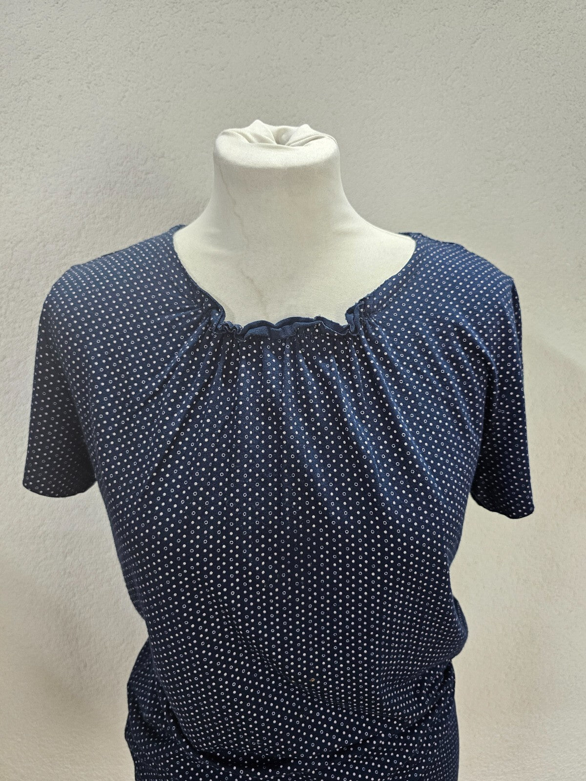 EK6228 Damen T-Shirt von Mark Adam, dunkelblau, gepunktet, Gr. M1