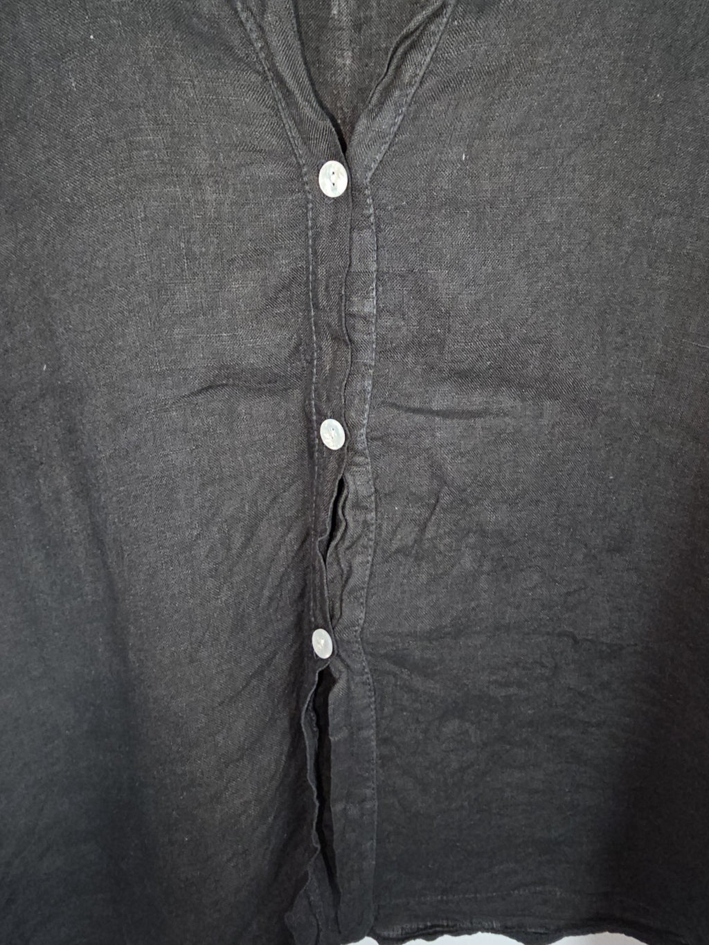 EK9997 Damen Bluse von Puro Lino, Schwarz, Gr. L2