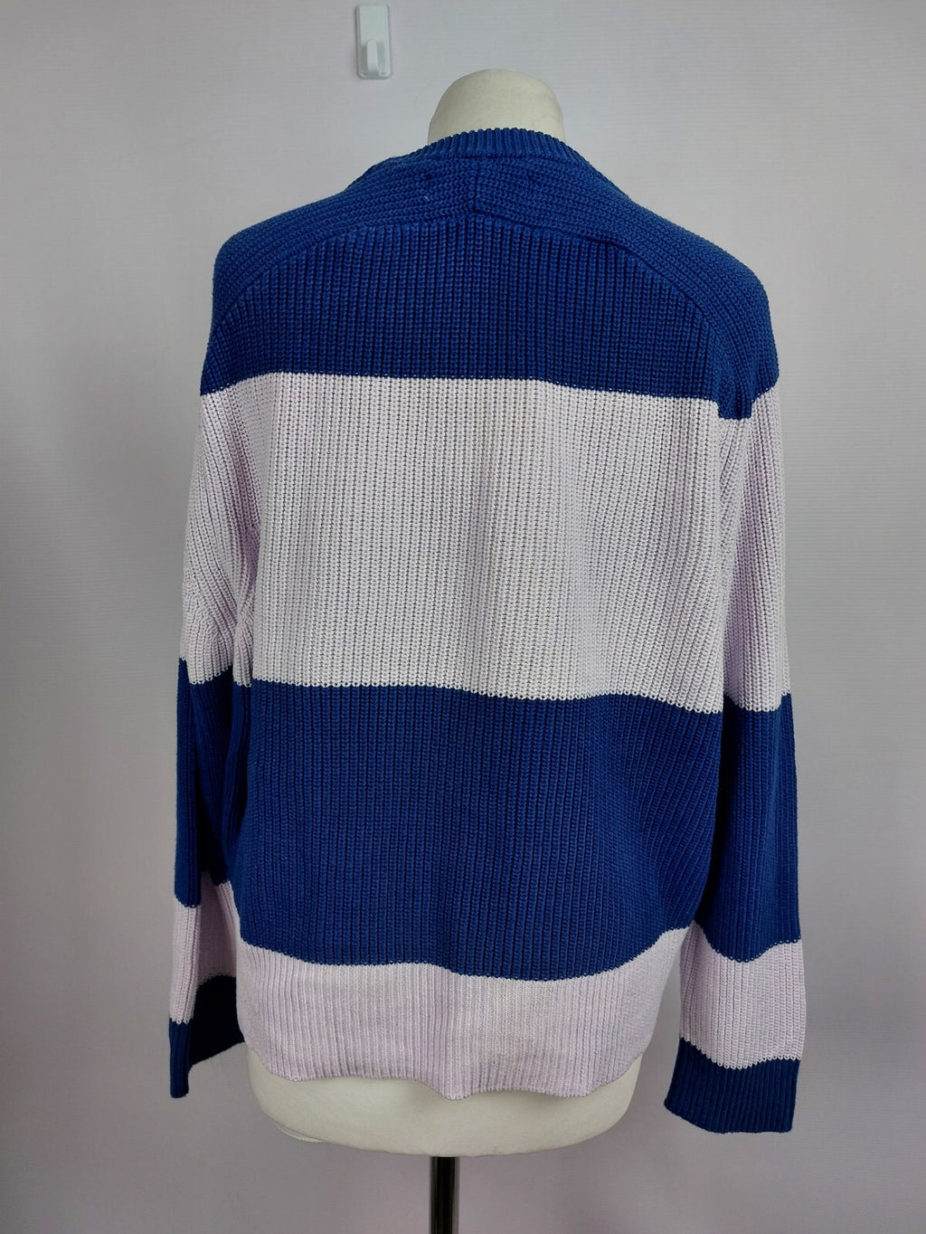 EK1839 Damen Strickpullover von Marc O`Polo, blau/rosa gestreift, Gr. S4