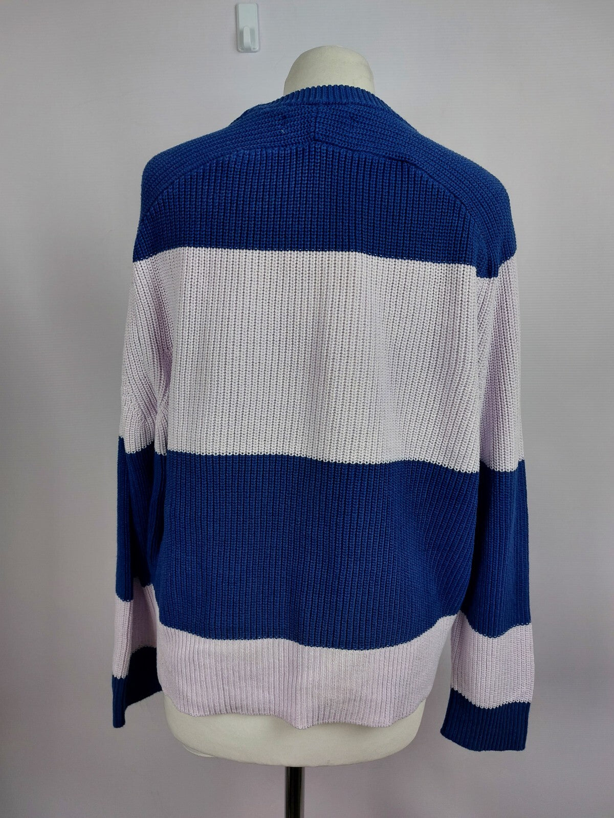 EK1839 Damen Strickpullover von Marc O`Polo, blau/rosa gestreift, Gr. S4