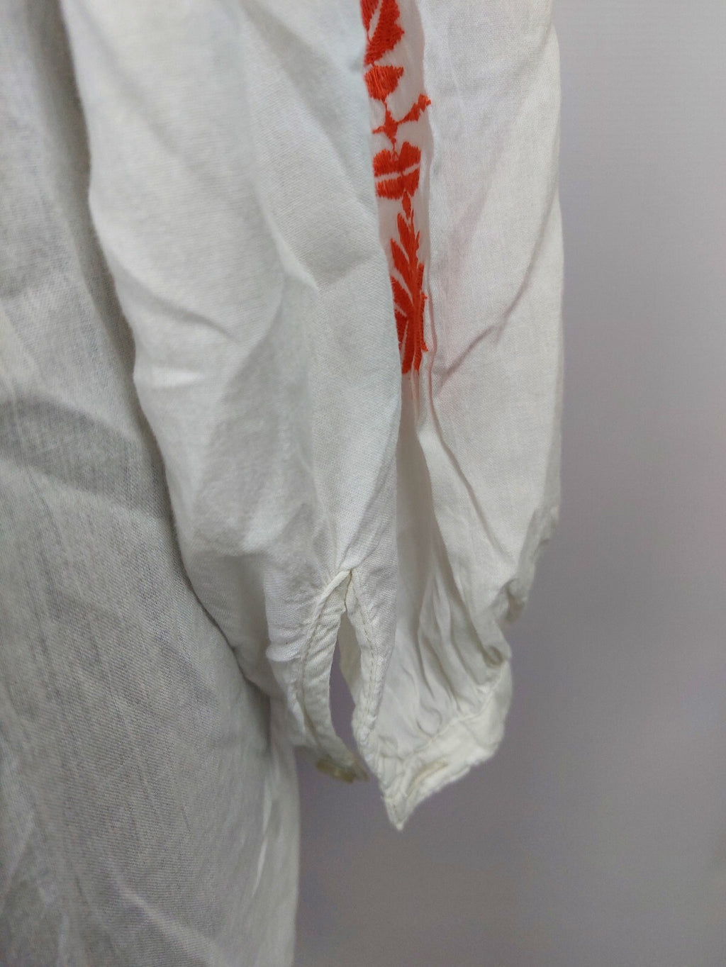 EK0505 Damen Bluse von H&M, weiß/orange, Gr. 387