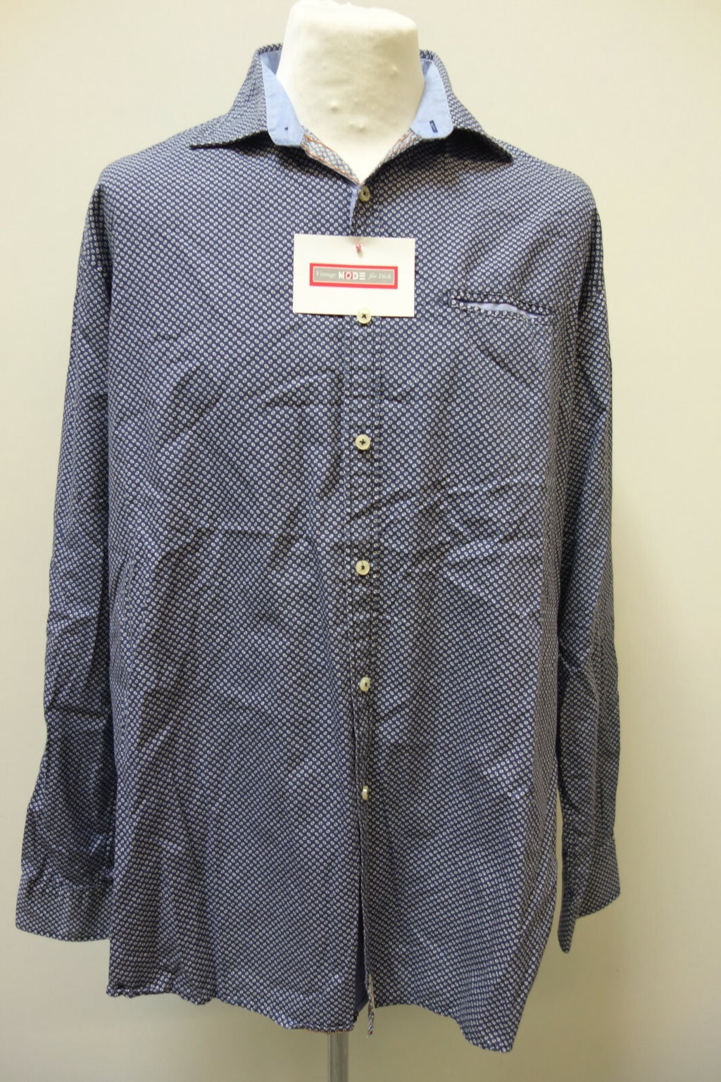 EK0956 Herren Hemd von Pierre Cardin, blau, XL0