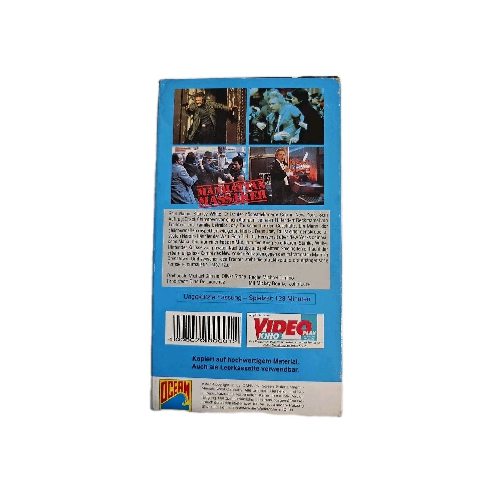 EB4245 VHS Kassette Manhattan Massaker Im Jahr Des Drachen 1
