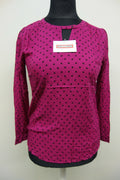 EK1446 Damen Bluse von Transa, pink mit Punkten, Gr. M0