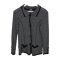 EK8430 Damen Strickjacke, schwarz-weiß, Gr.400