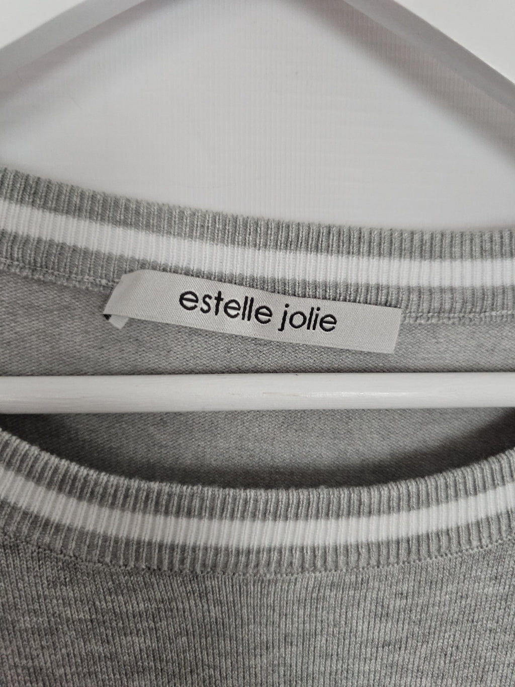 EK8746 Damen Pullover von Estelle Jolie, Grau, Gr. 423