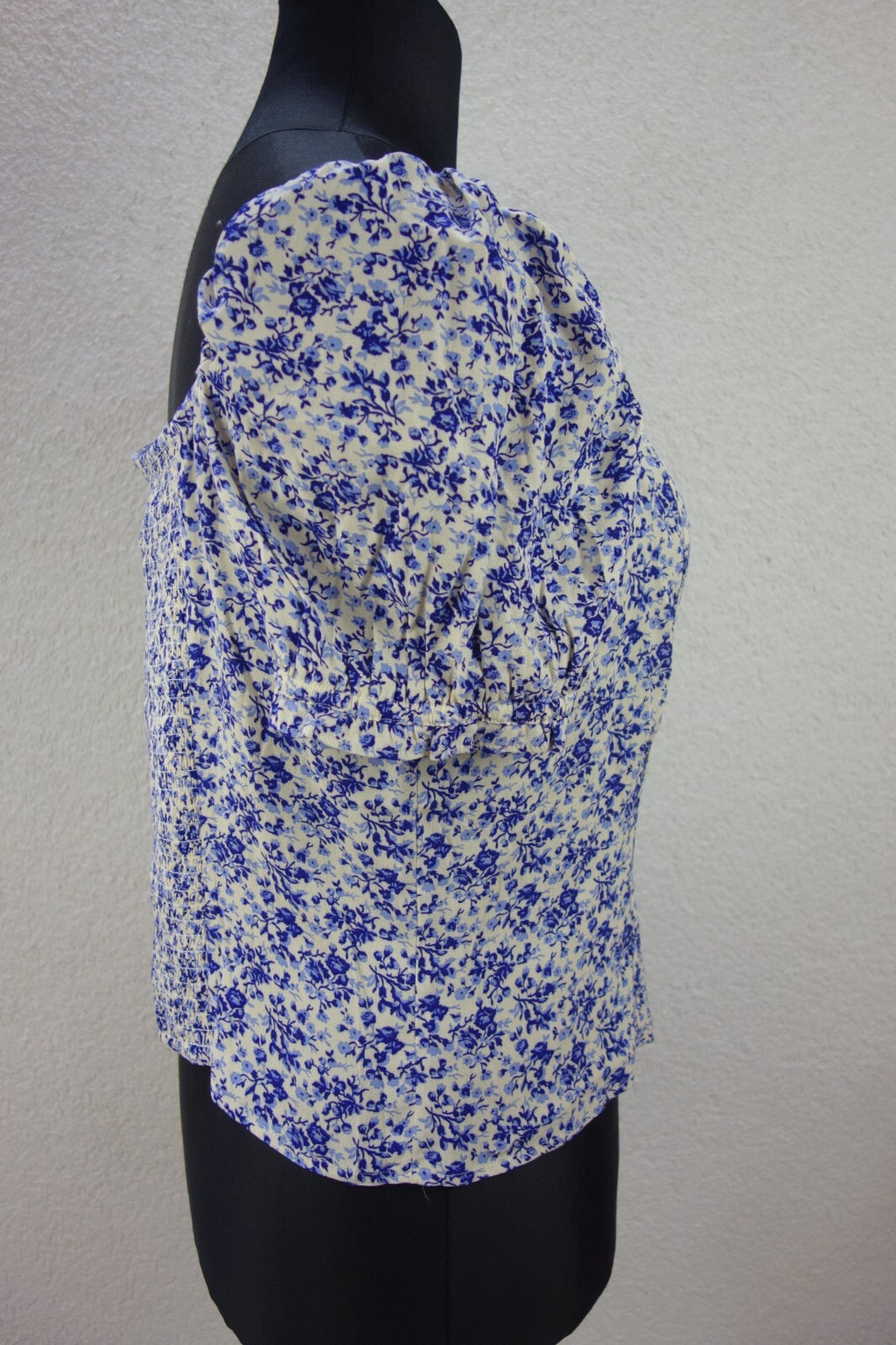 EK4069 Damen Bluse von H&M, blau, weiß geblümt, Gr. XL3