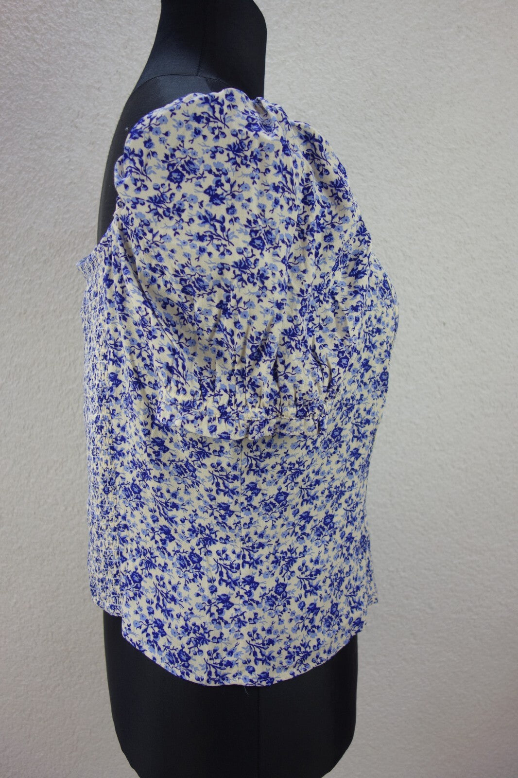 EK4069 Damen Bluse von H&M, blau, weiß geblümt, Gr. XL3