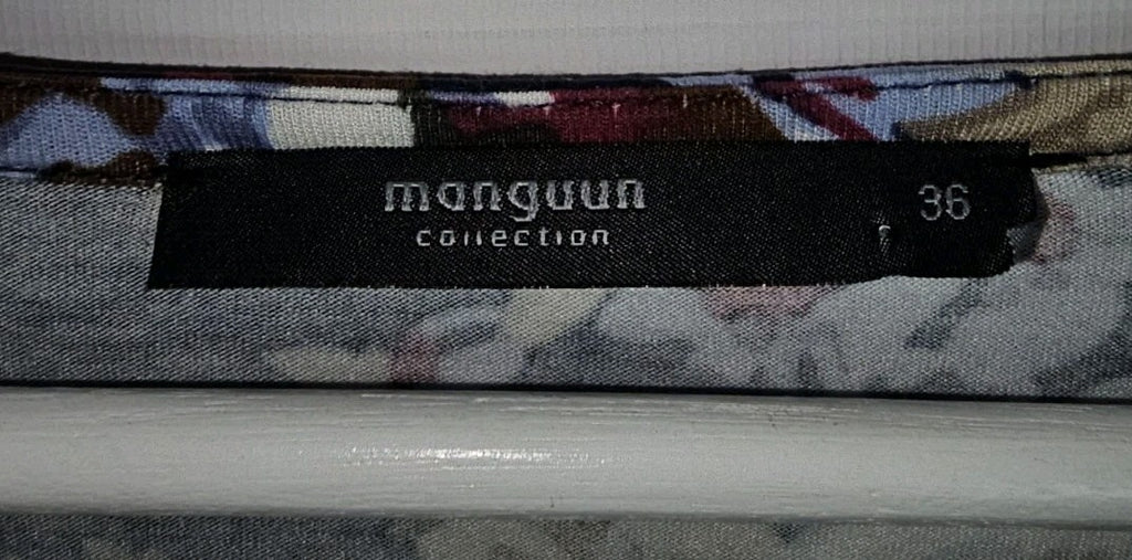 EK10862 Damen Shirt von Manguun, blau mit Blumenmuster, Gr.361