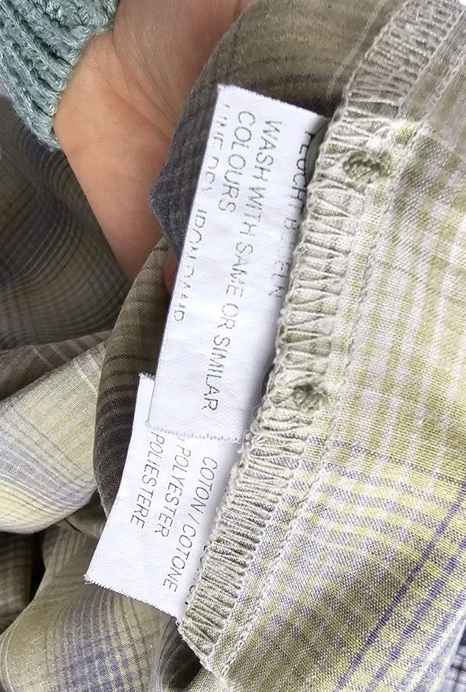 EK10564 Herren Hemd von Cotton Republic, Blau/Grün, Gr. L3