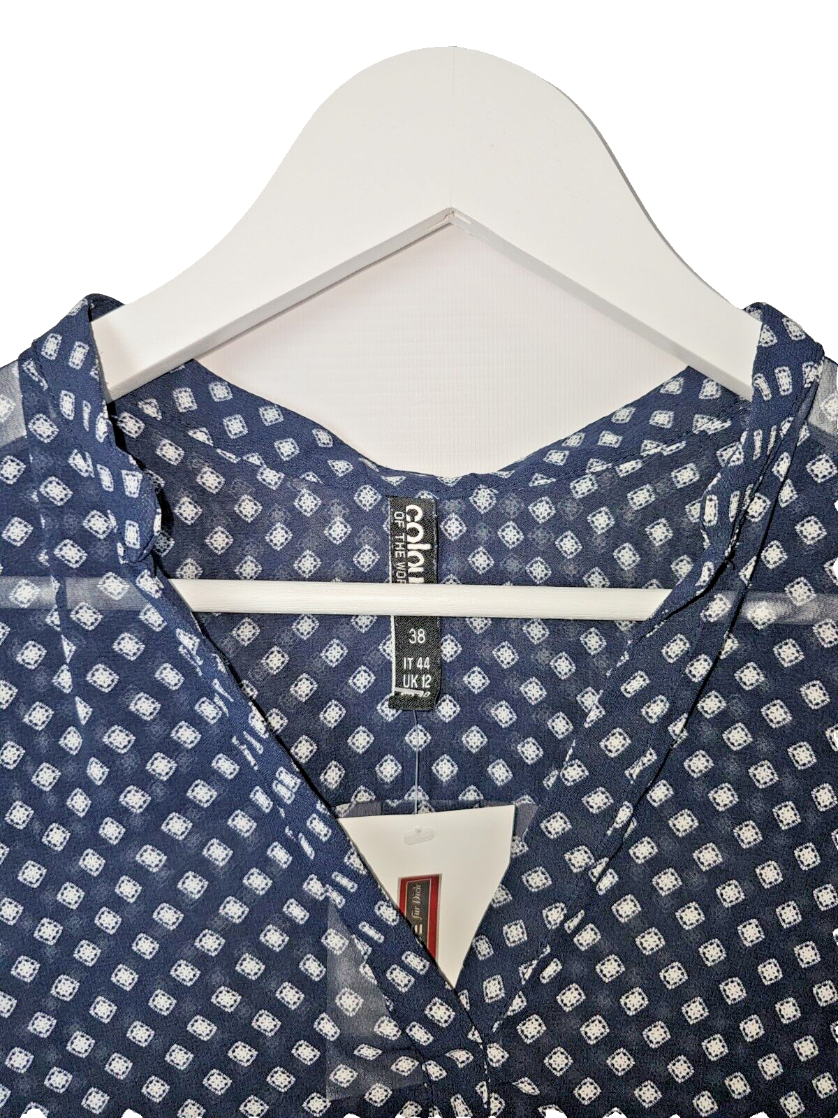 EK1926 Damen Bluse von Colors Of The World, Blau, Gr.381