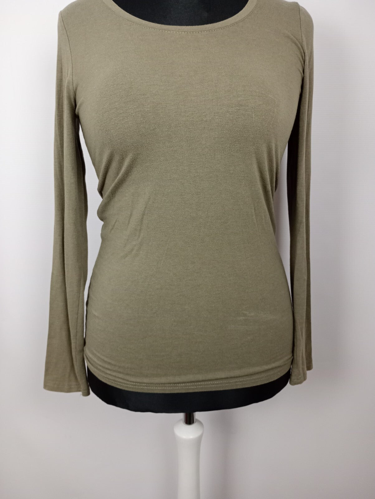 EK5079 Damen Langarmshirt von Saint Tropez, graugrün, Gr. XL2