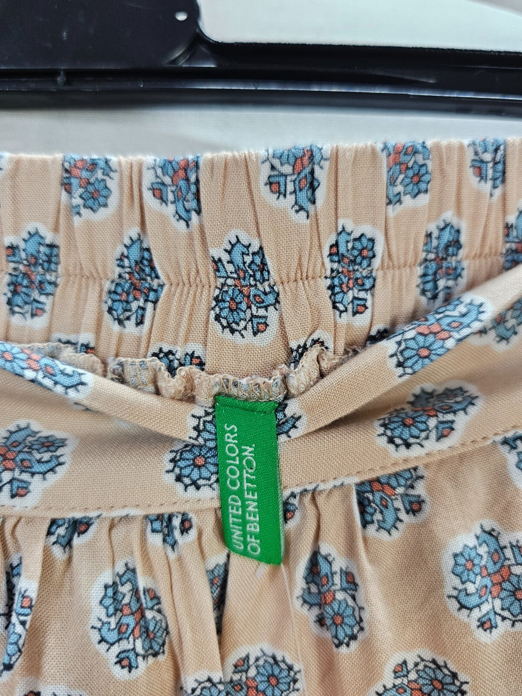 EK2148 Damen Rock von Benetton, beige, gemustert, Gr. S1