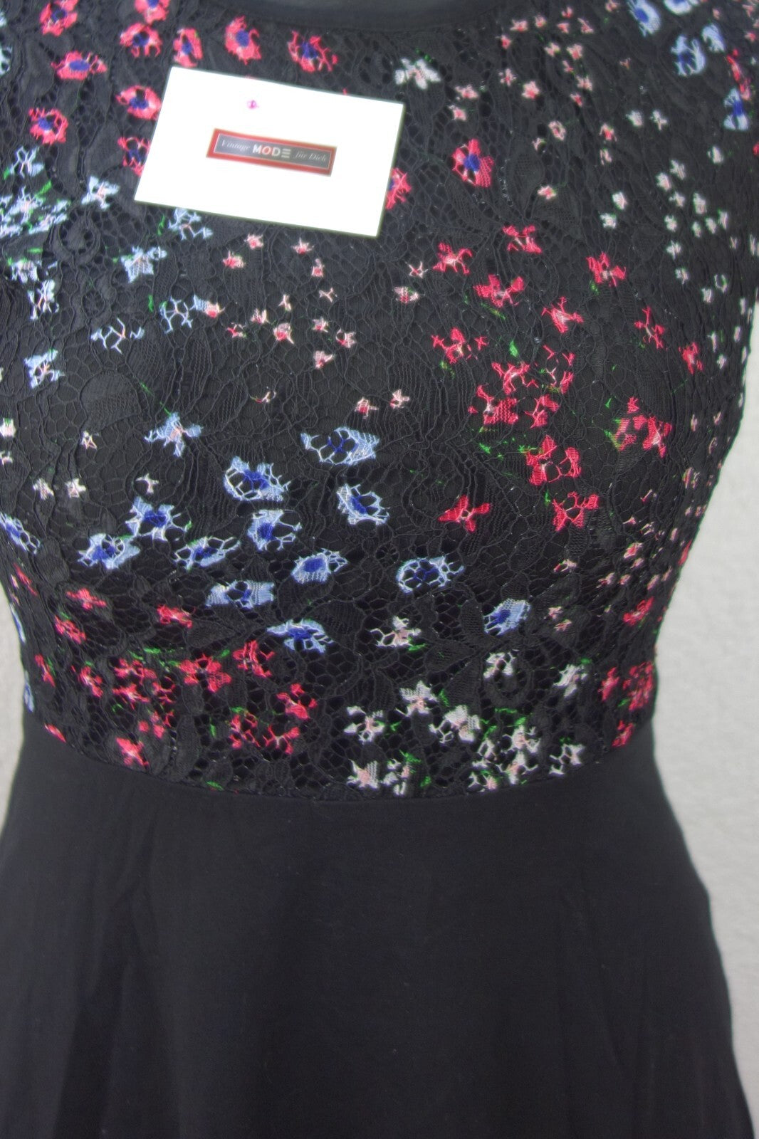 EK1304 Damen Kleid von Dorothy Perkins, schwarz mit gemusterter Spitze, Gr.402