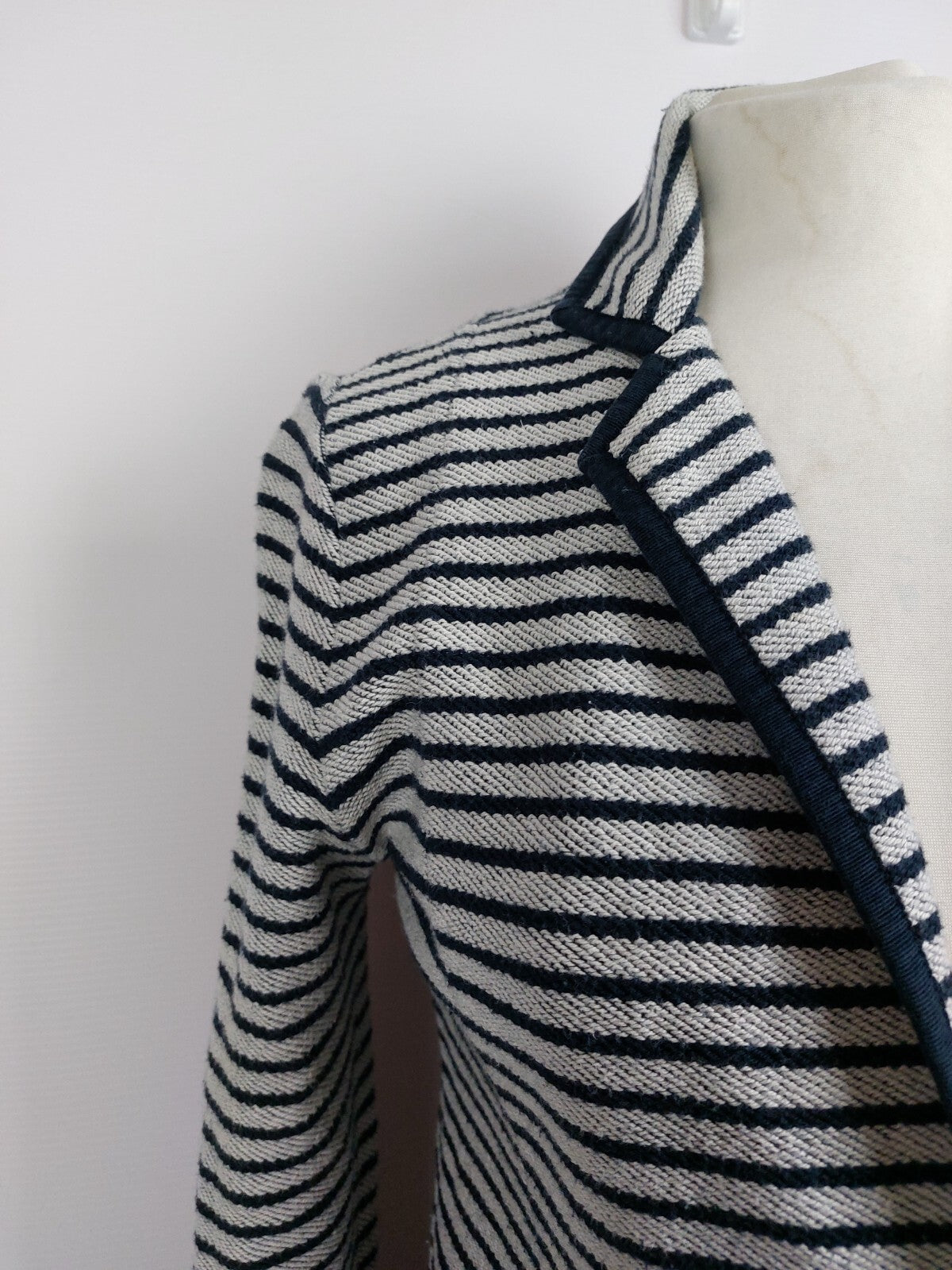 EK4494 Damen Blazer von Lands`end, blau-weiß, Gr.S2