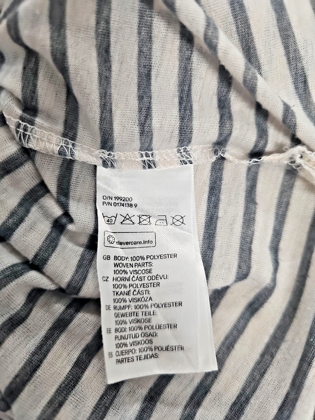 Ek 5965 Damen Shirt H&M Gtreift Gr Xs4