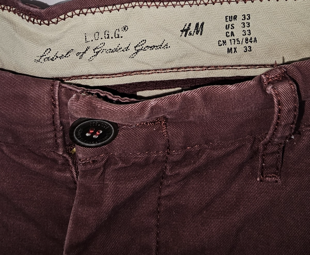 EK7949 Herren Hose von H&M- L.O.G.G. , rot, Gr.332