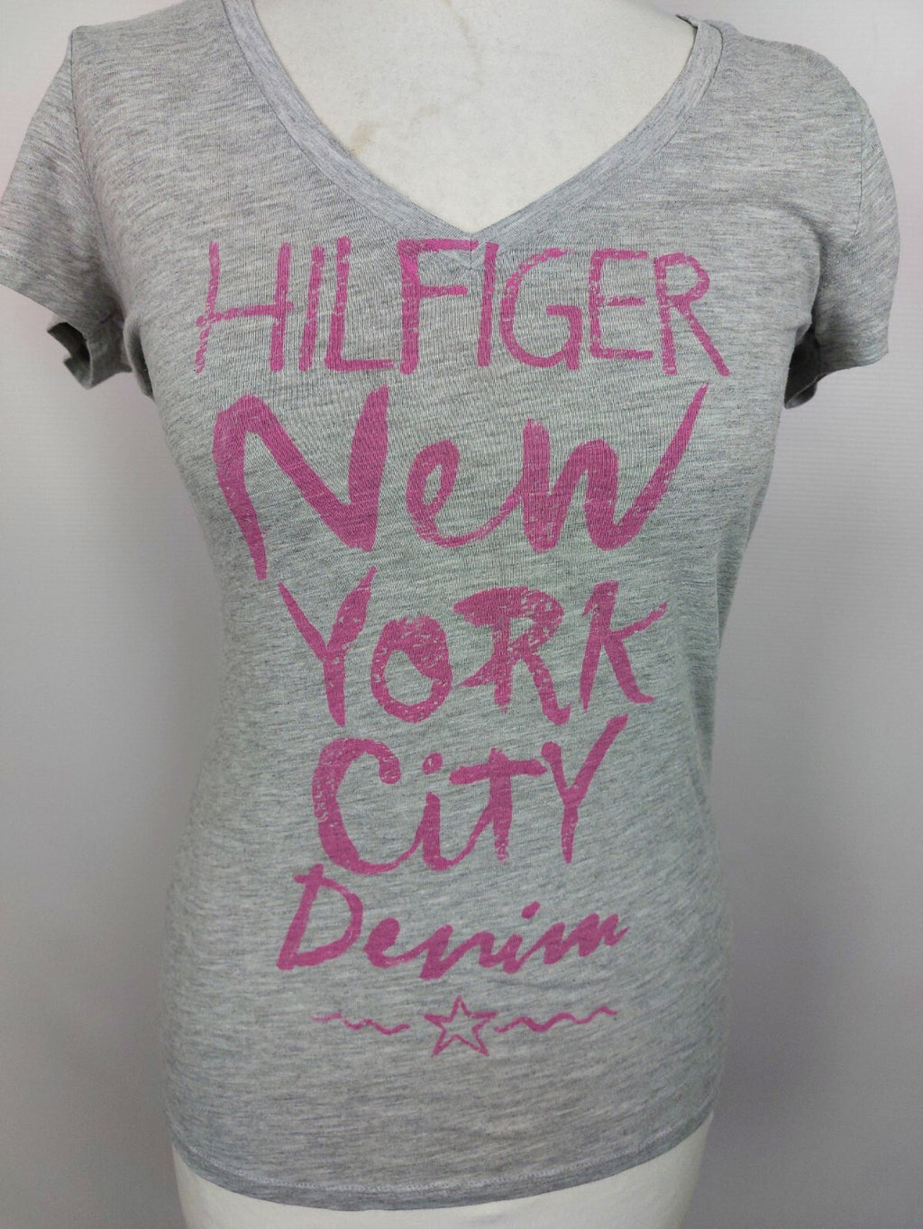 EK1269 Damen T-Shirt von Hilfiger, grau, gr. S1