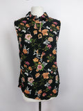 EK4367 Damen Bluse von Tom Tailor, schwarz mit Blumen, Gr. 360