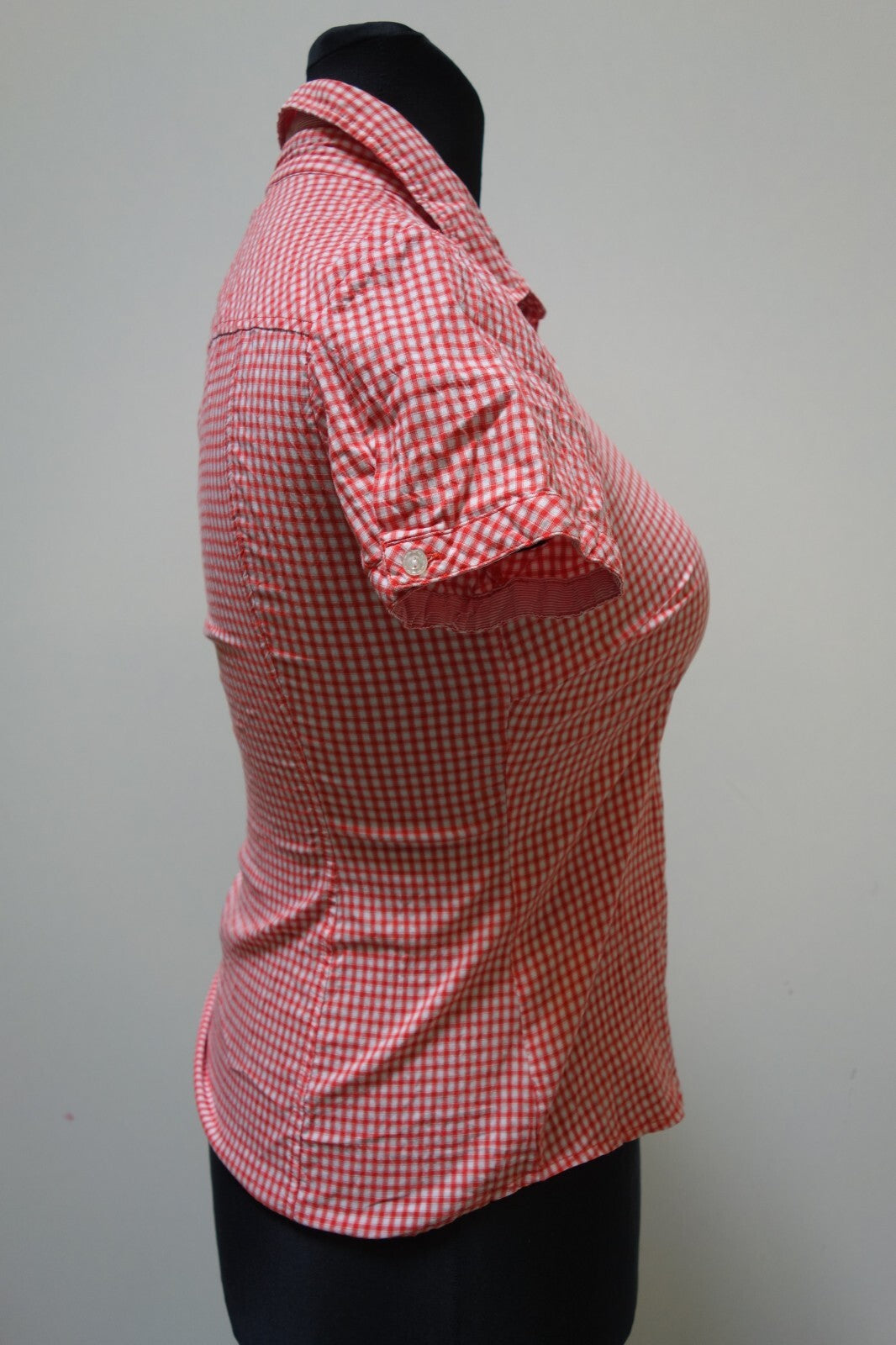 EK1922 Damen Bluse von Street One, rot-weiß, kariert, Gr. 364
