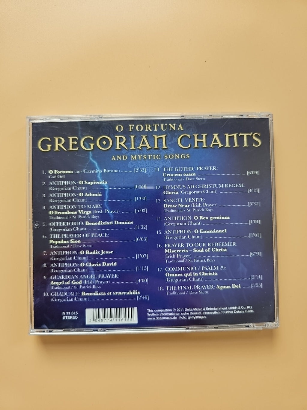 CD GREGORIAN CHANTS – "O FORTUNA"  NEU 2441