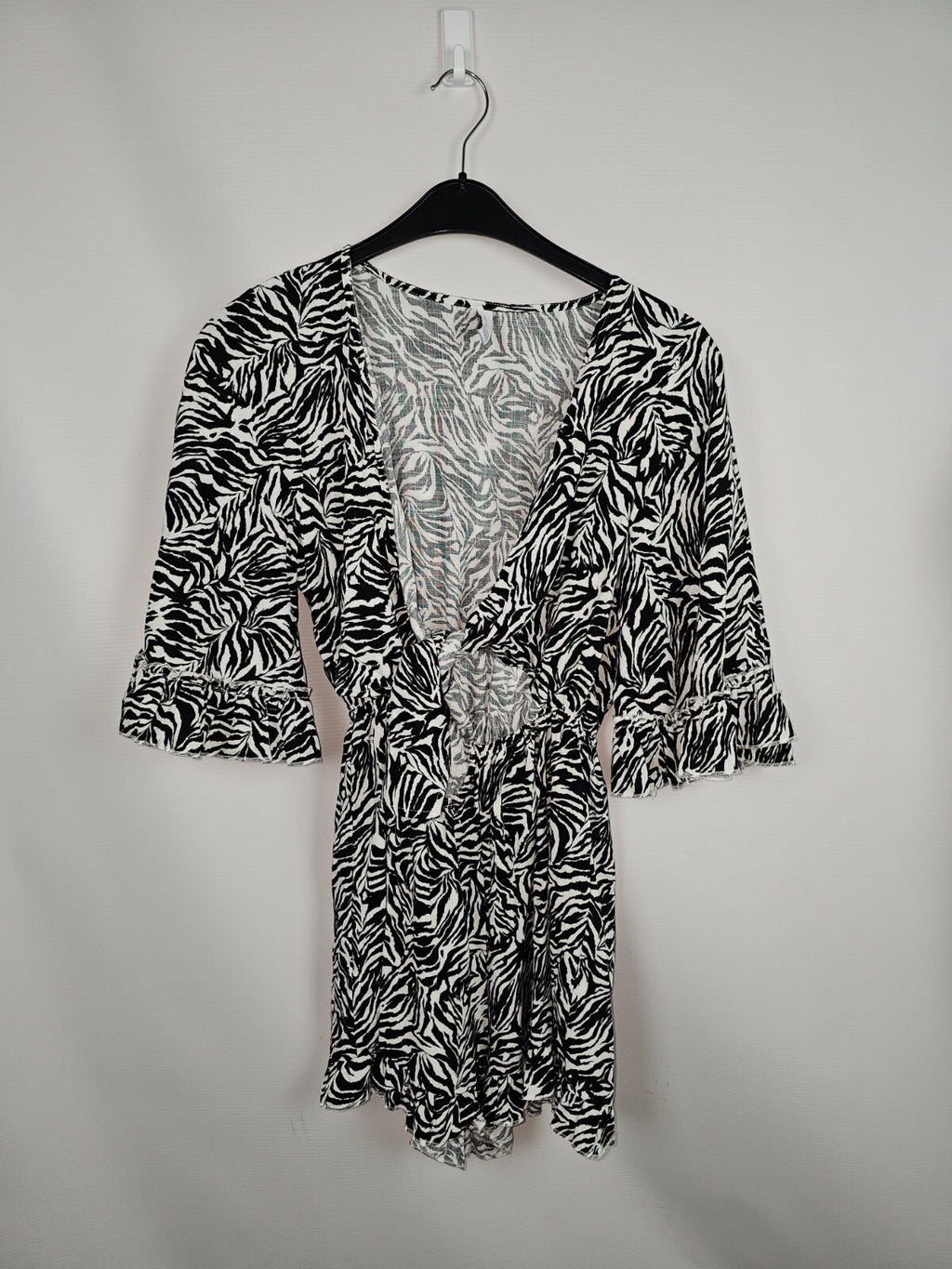 EK6392 Damen Jumpsuit von AMISU, Schwarz-Weiß, Gr.: 340