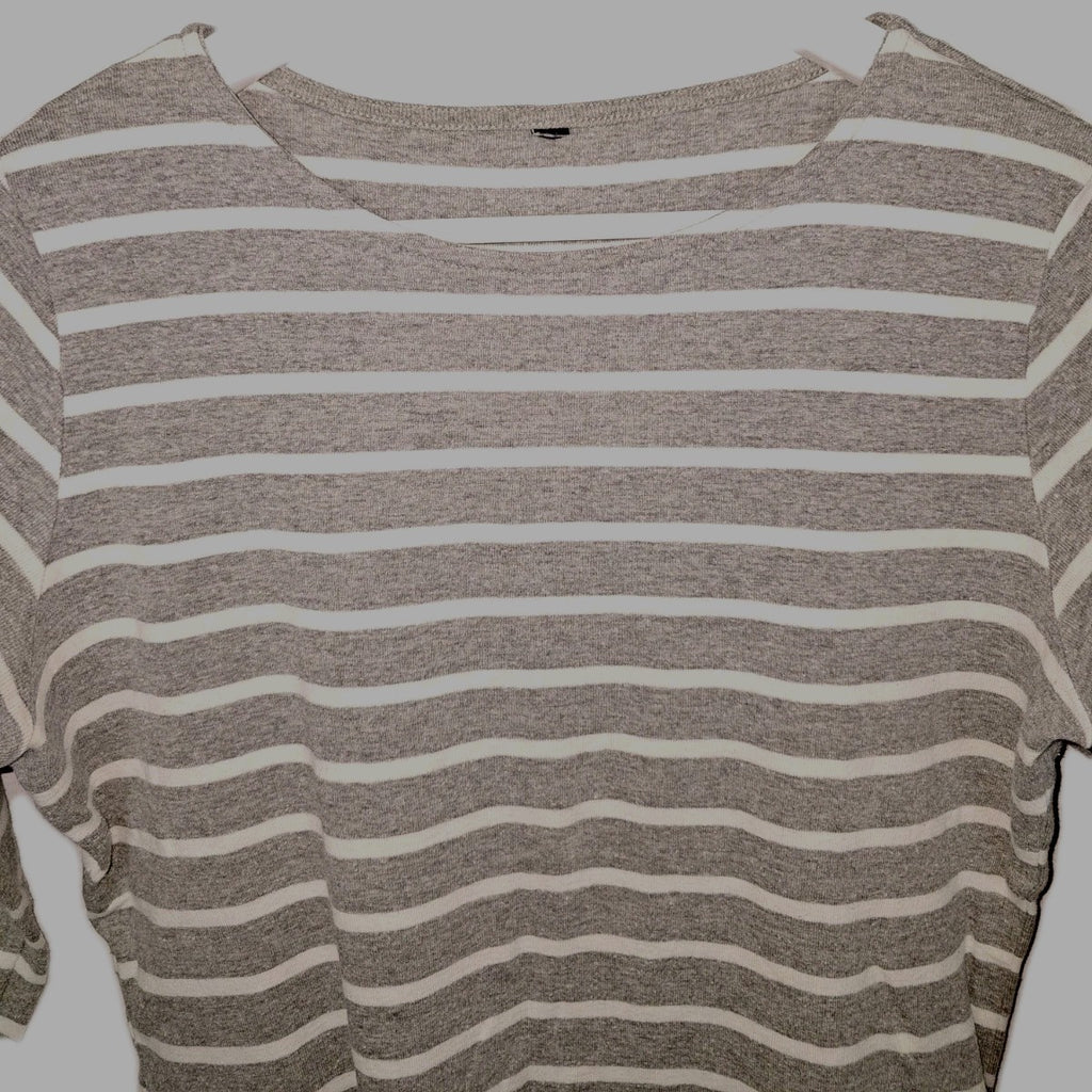EK9110 Damen Pullover, Grau/Weiß, Gr. Ca. M/L1