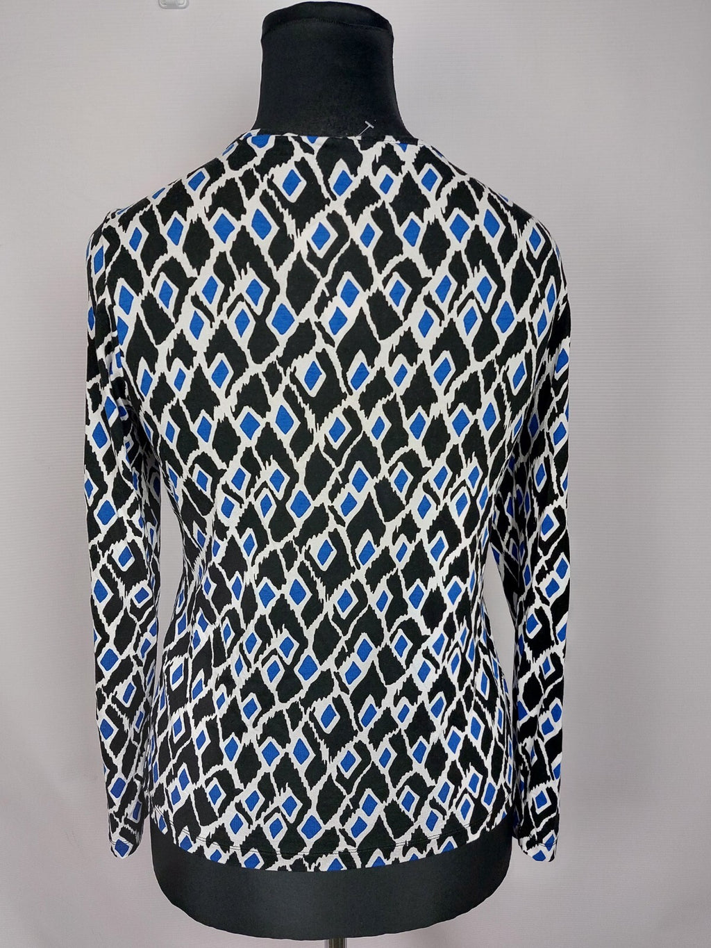 EK4746 Damen Langarmshirt von Mona, schwarz/weiß/blau, Gr. 404