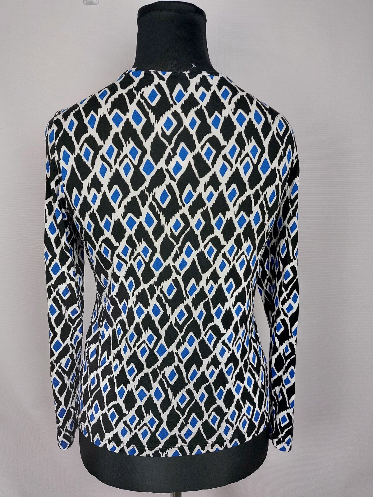 EK4746 Damen Langarmshirt von Mona, schwarz/weiß/blau, Gr. 404
