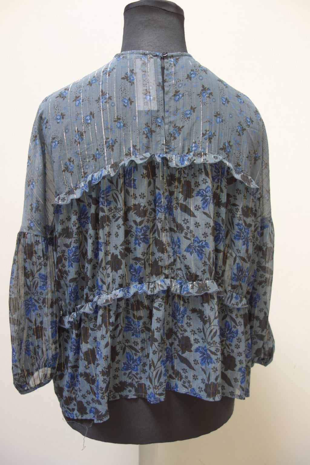 EK1912 Bluse von Zara, oversize, racublau, Gr. XS3