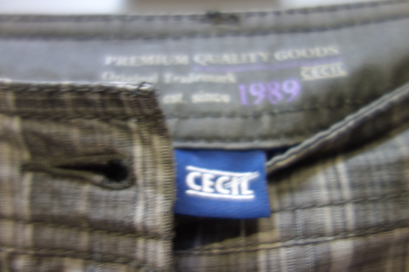 EK0400 Damen Shorts von Cecil, grau, kariert, Gr. 282