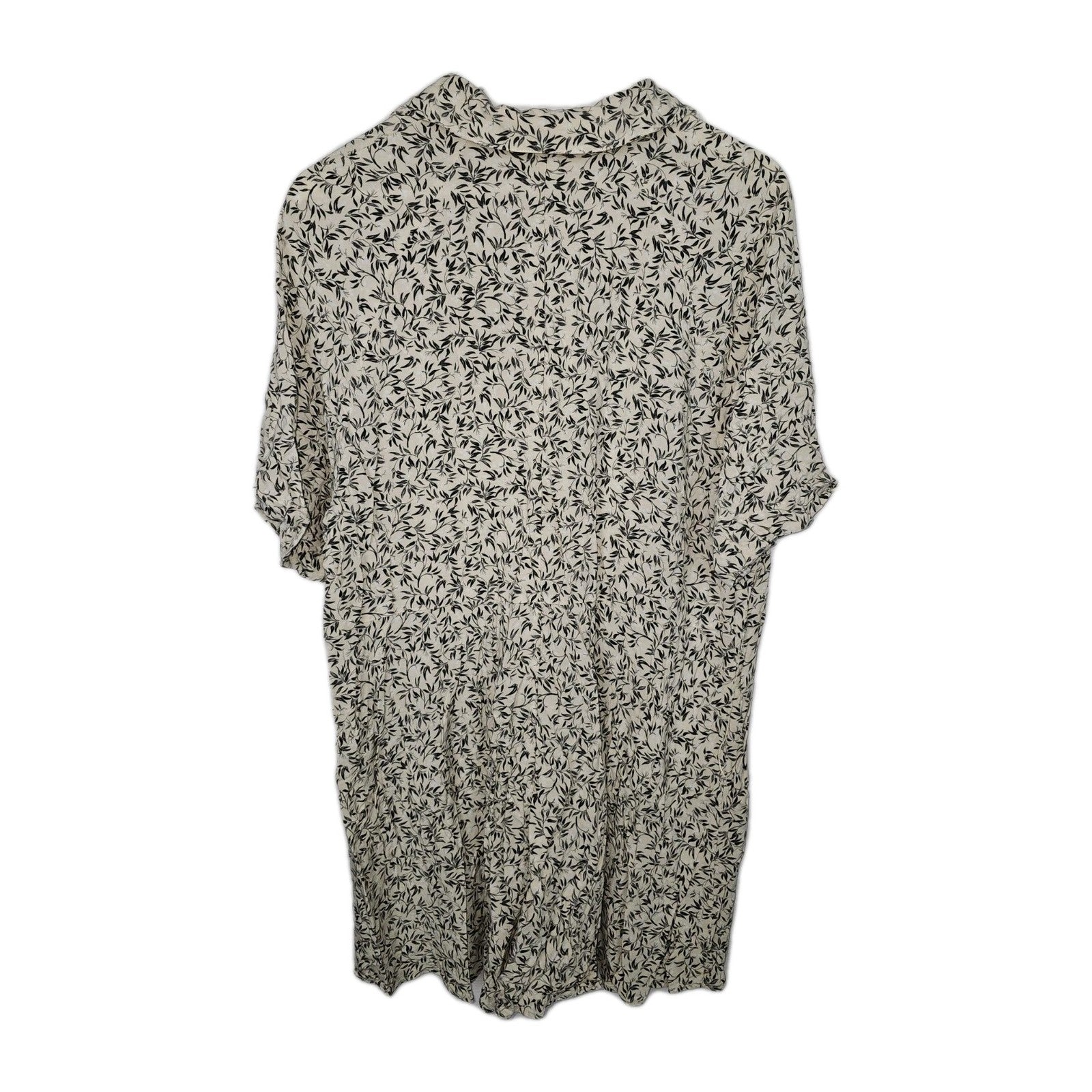 EK10262 Damen Bluse von H&M, beige mit Pflanzenmuster, Gr.XL2