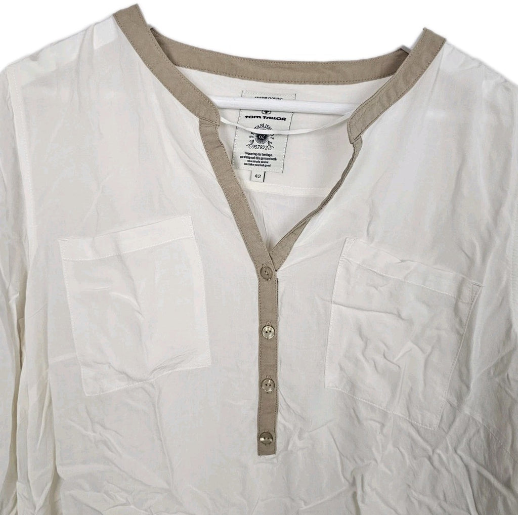 EK8437 Damen Bluse von Tom Tailor, weiß, Gr.421