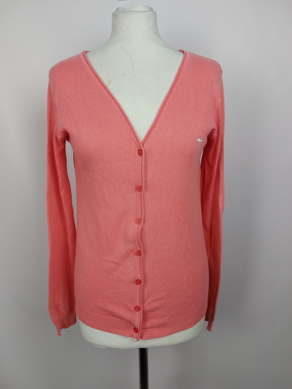 EK3413 Damen Strickjacke von Abercrombie & Fitch, Koralle, Gr. S0