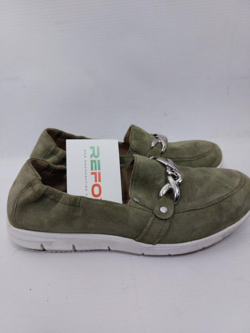 ES0696 Damen Halbschuhe von Caprice, blass olivgrün, Gr. 364