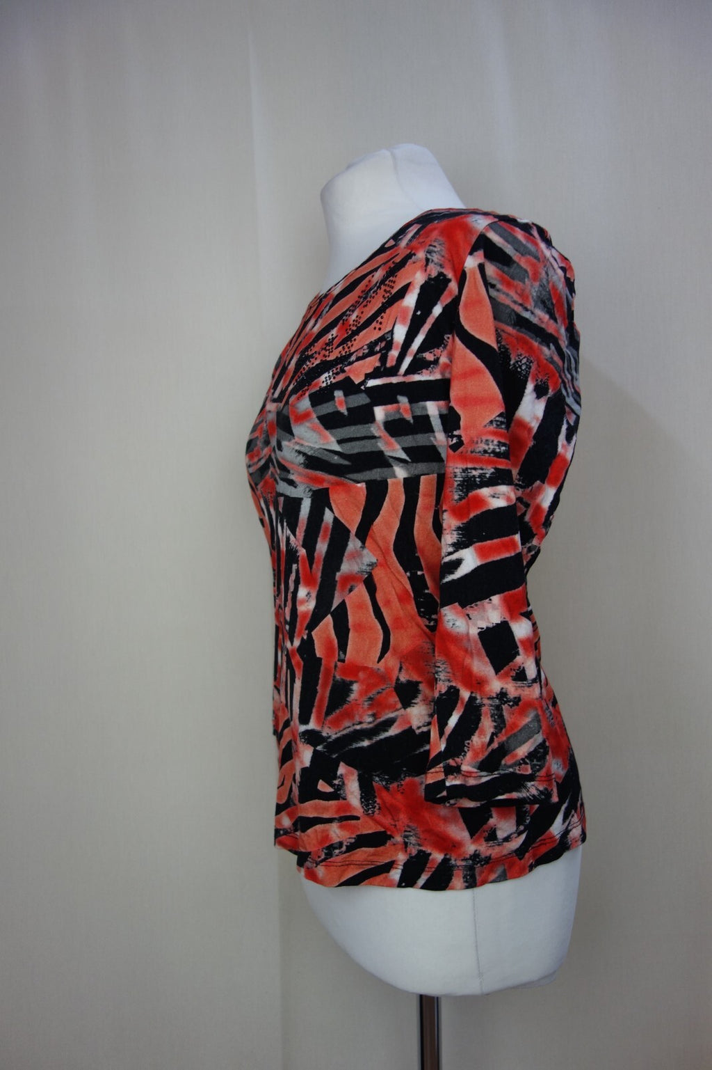 EK3585 Damen Shirt von San Setto, rot schwarz, Gr.363