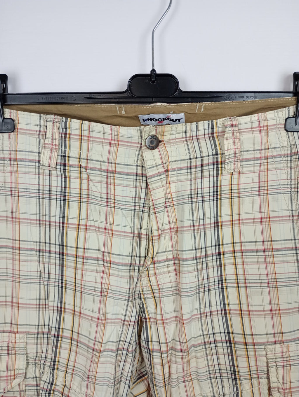 EK1497 Herren Bermudas von Knockout, beige, kariert, Gr. 341