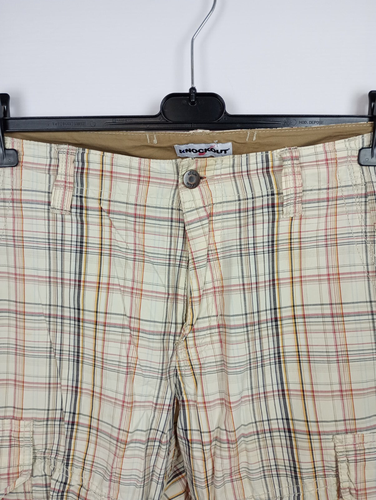 EK1497 Herren Bermudas von Knockout, beige, kariert, Gr. 341