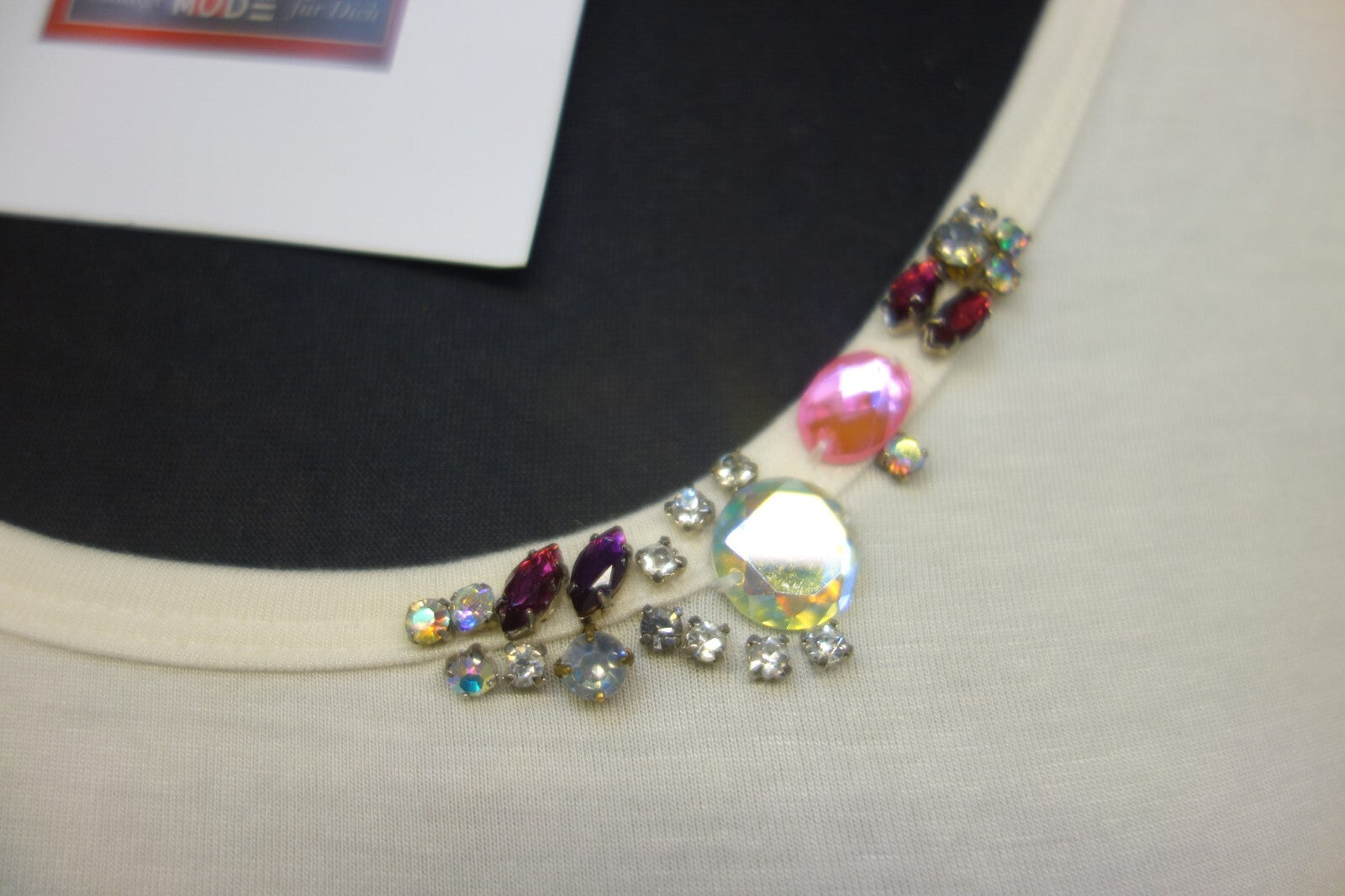 EK2623 Damen Oberteil von Himmelblau Größe 48 Beige2