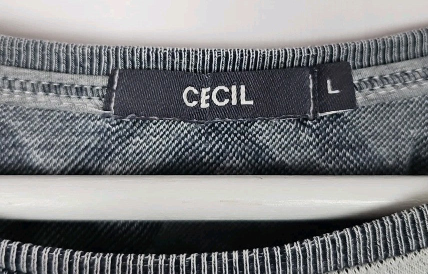 EK4396 Herren Pullover Cecil Gr.L Grau Karriert1