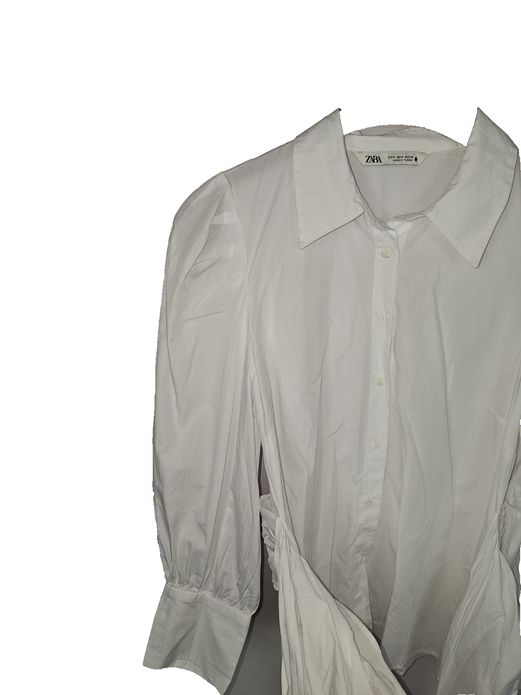 EK8023 Damen Bluse von Zara, Weiß, Gr. S3