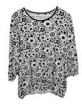 EK9536 Damen Bluse von MD Style, Schwarz/Weiß, Gr. 420