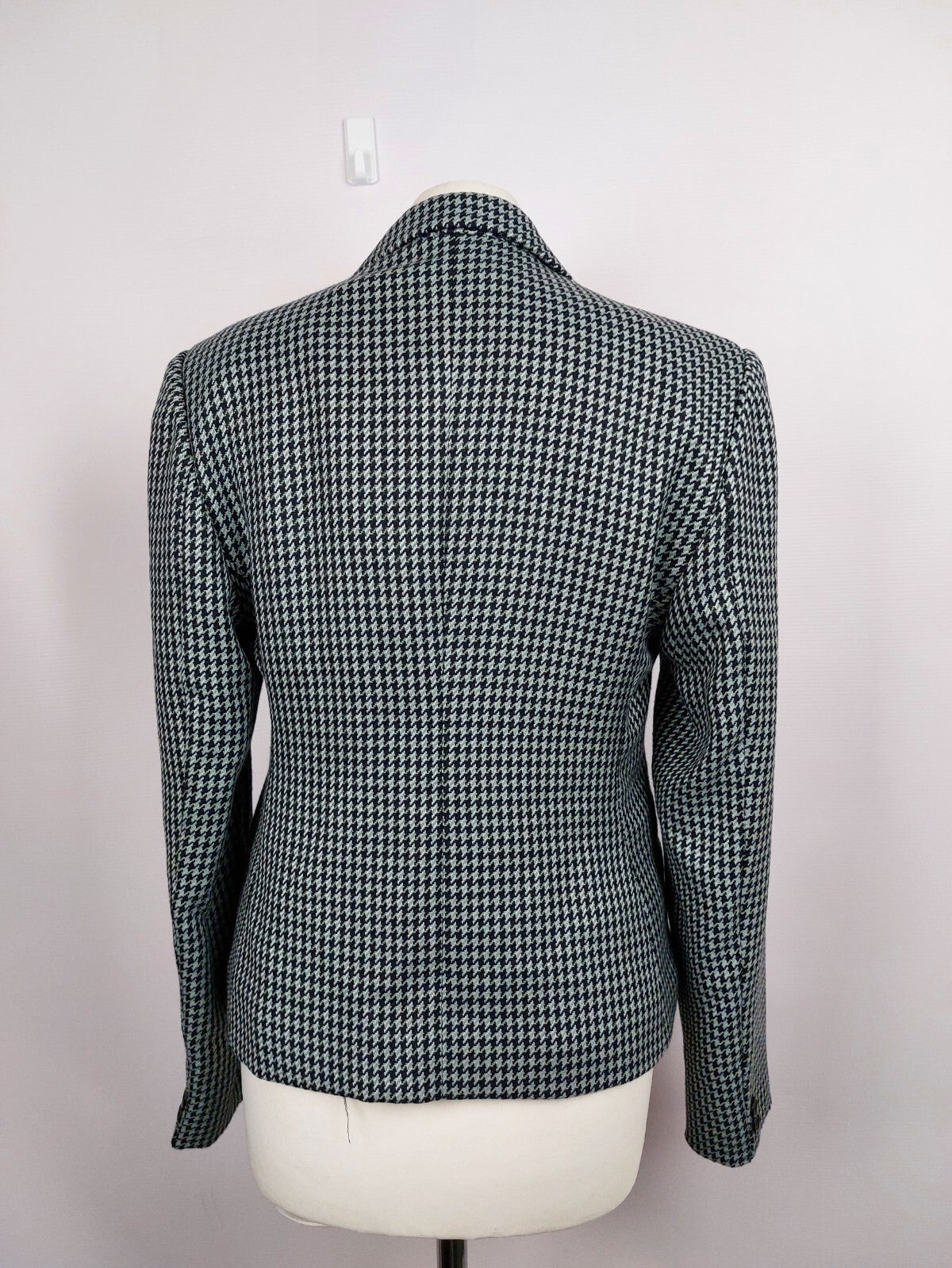 EK3897 Damen Blazer, ohne Marke, blau gemustert, Gr. 387