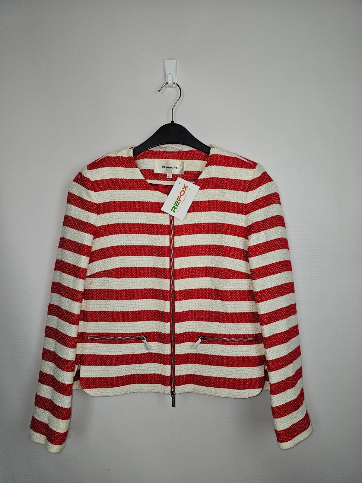EK4659 Damen Strickjacke von Beaumont, Rot-Wieß, Gr.: 360