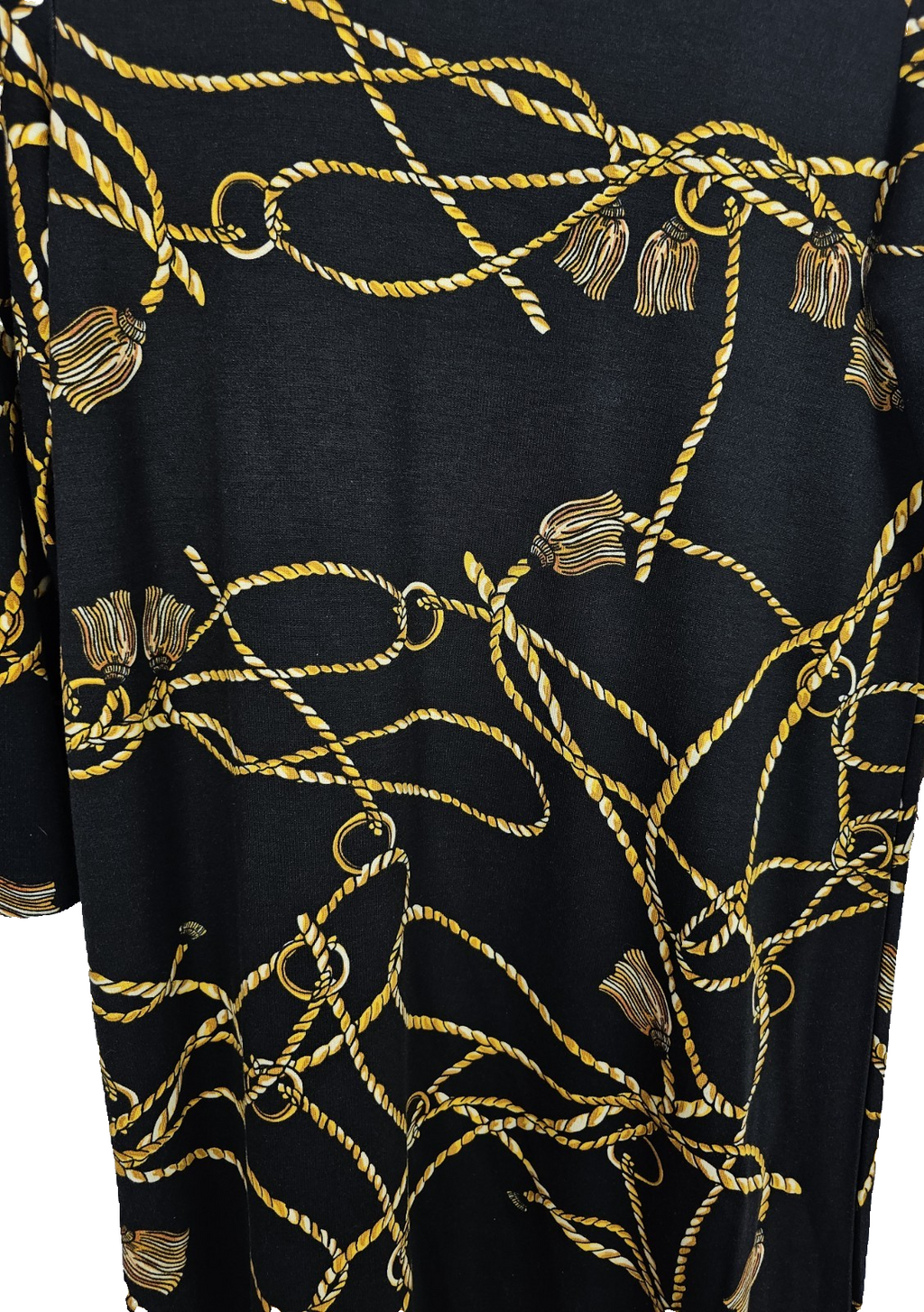 EK2886 Damen Kleid von Stradivarius, schwarz-gold, Gr.M2
