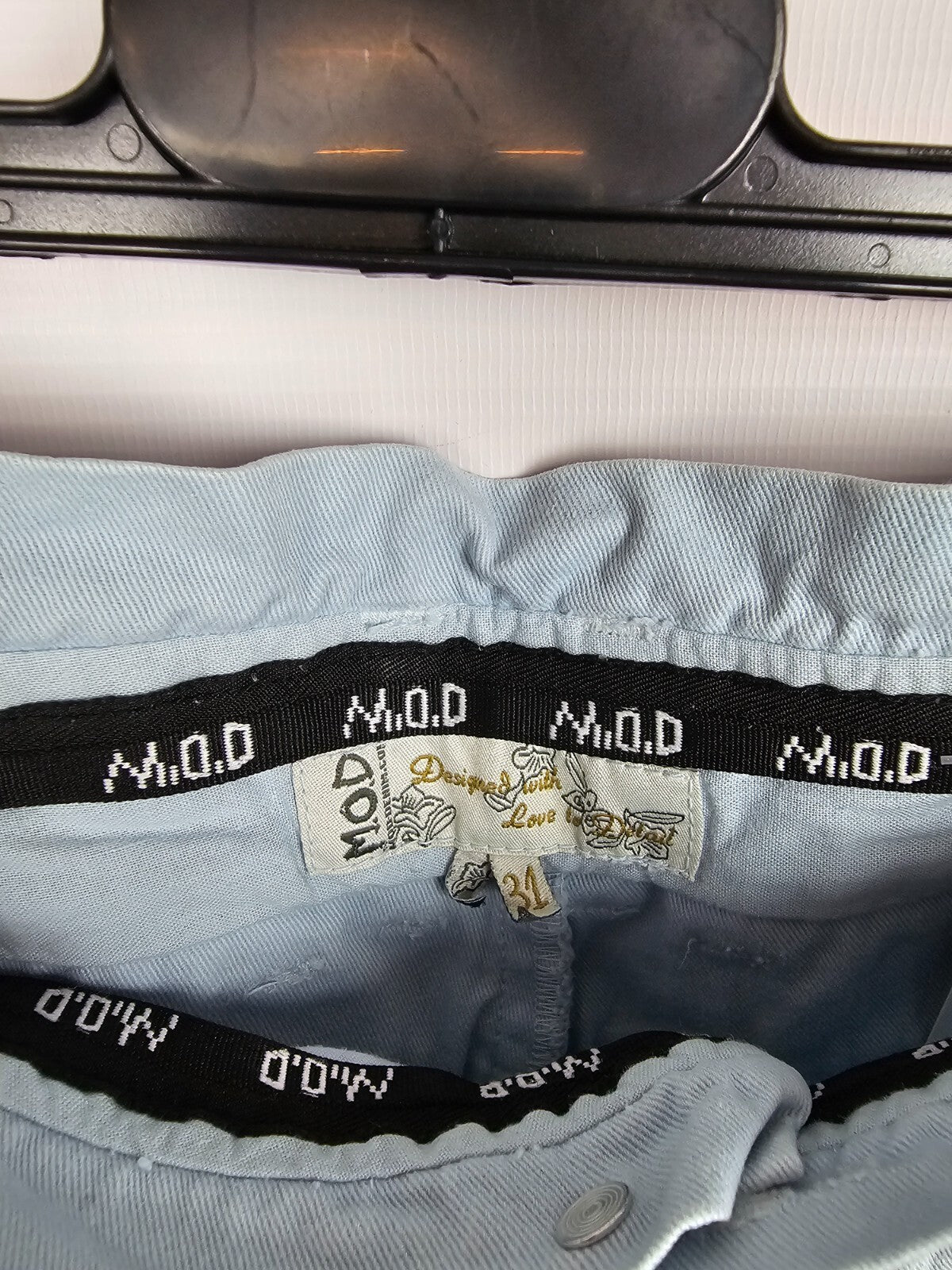EK1214 Damen Shorts von M.O.D. hellblau, Gr. W316