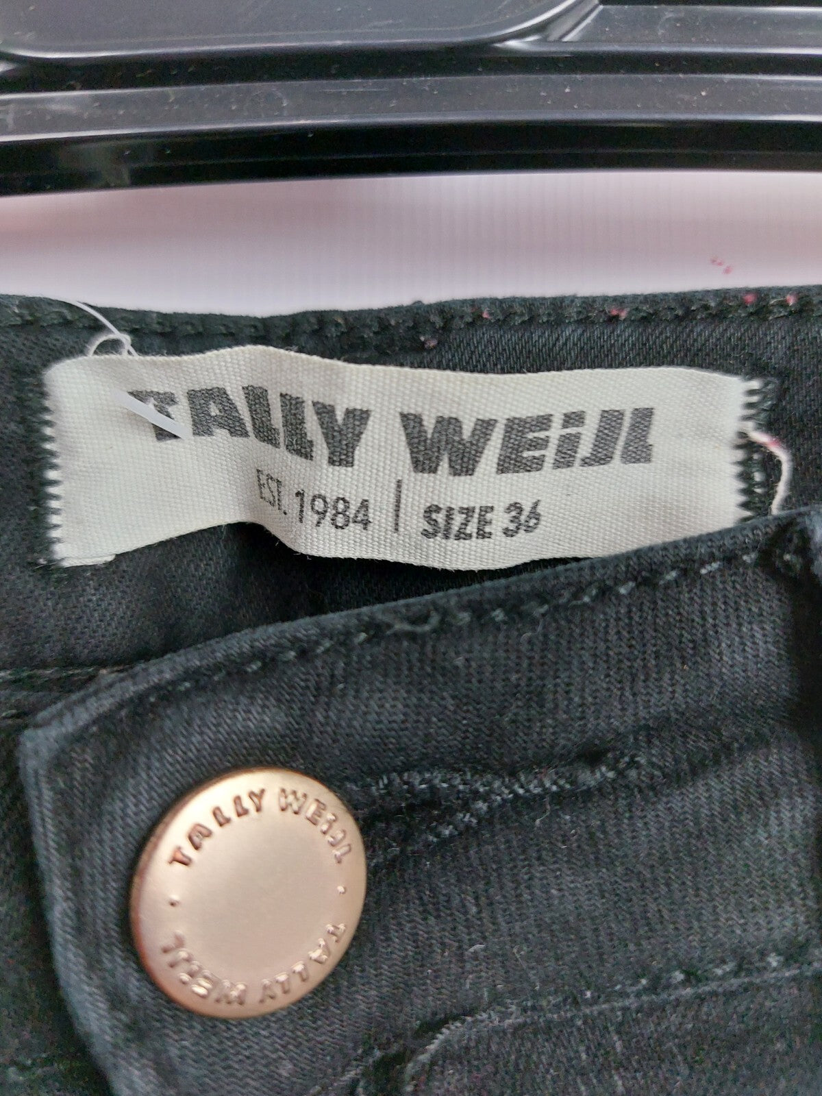 EK1452 Damen Jeans von Tally Weijl, schwarz, Gr.367