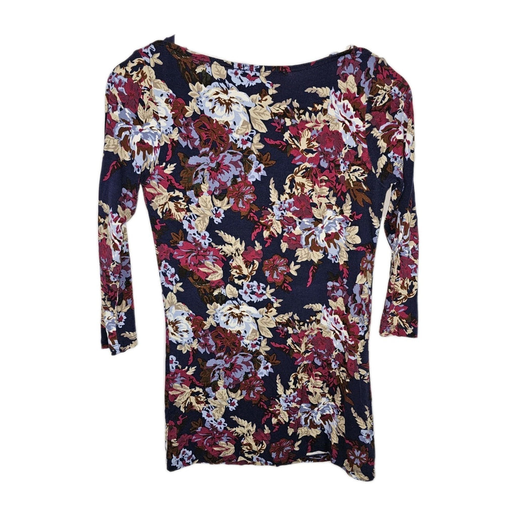 EK10862 Damen Shirt von Manguun, blau mit Blumenmuster, Gr.362